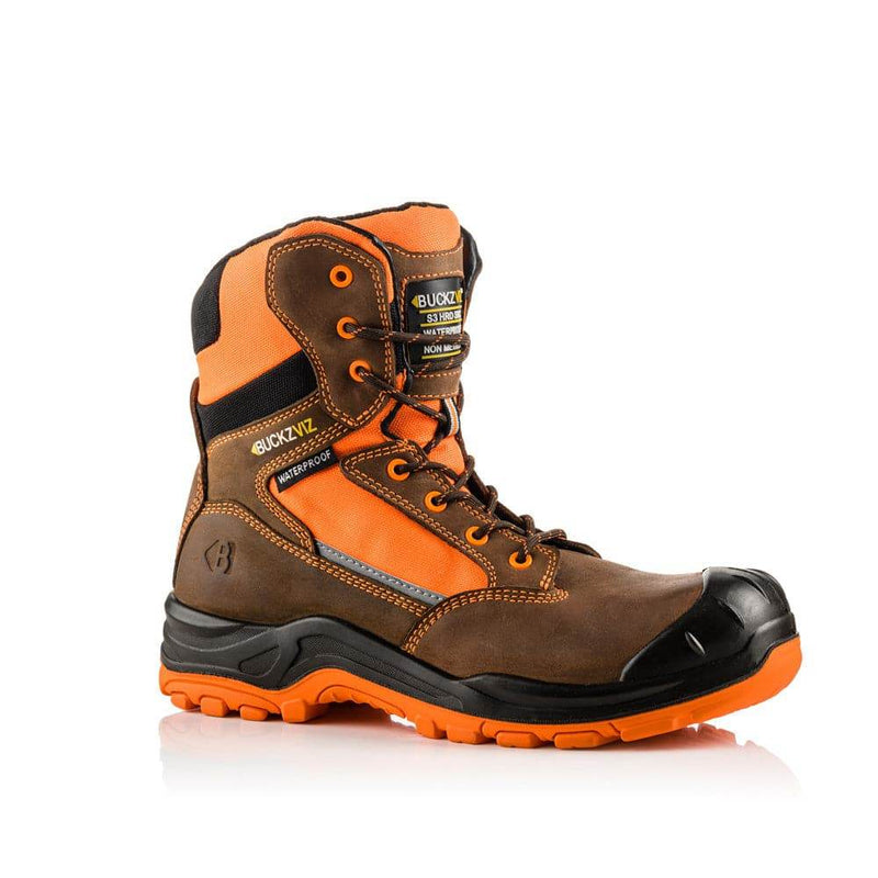 Buckler BVIZ1 S3 360° High Visibility Metal Free Waterproof Safety Lace/Zip Boot - SAFETY BOOTS
