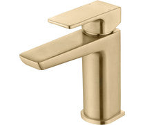 Bugle Basin Mixer & Waste - Brushed Brass -