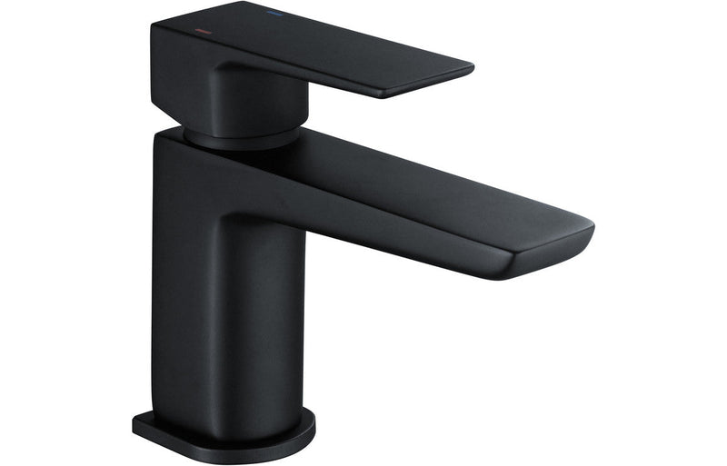 Bugle Cloakroom Basin Mixer & Waste - Matt Black -