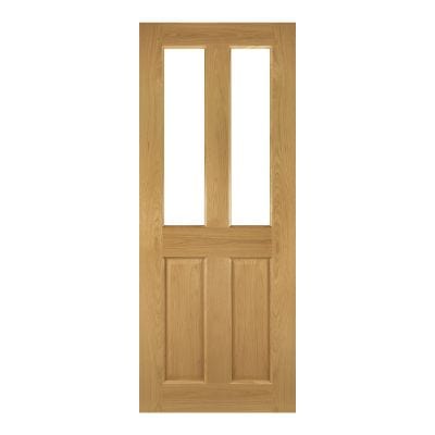 Bury Oak Prefinished Glazed Internal Fire Door FD30 - All Sizes - Doors