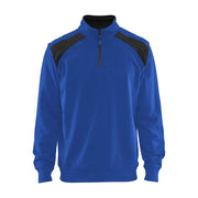 Blaklader 3353 Half-Zip 2-Tone Sweatshirt Blue Black Workwear - Apparel & Accessories > Clothing SWEATSHIRTS