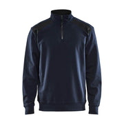 Blaklader 3353 Half-Zip 2-Tone Sweatshirt Navy Black Workwear Online - Apparel & Accessories > Clothing SWEATSHIRTS