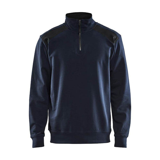 Blaklader 3353 Half-Zip 2-Tone Sweatshirt Navy Black Workwear Online - Apparel & Accessories > Clothing SWEATSHIRTS