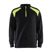 Blaklader 3353 Half-Zip 2-Tone Sweatshirt Yellow Black Workwear Uniform - Apparel & Accessories > Clothing SWEATSHIRTS