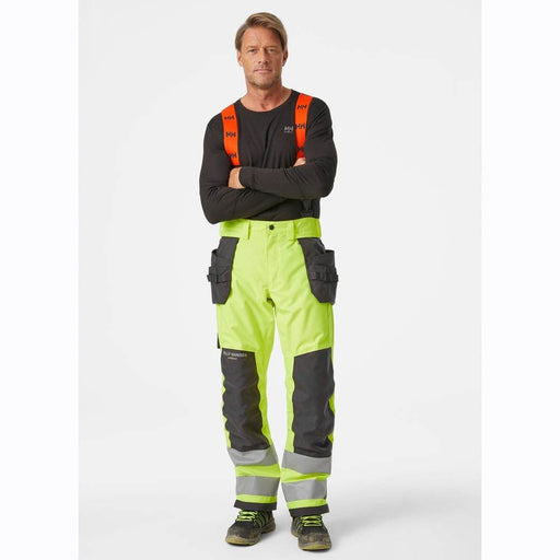 Helly Hansen 71491 Alna 2.0 Hi-Vis Winter Insulated Waterproof Construction Bib Pant Trouser - WATERPROOF TROUSERS