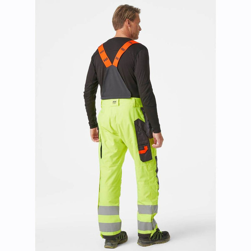 Helly Hansen 71491 Alna 2.0 Hi-Vis Winter Insulated Waterproof Construction Bib Pant Trouser - WATERPROOF TROUSERS