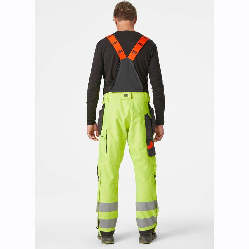 Helly Hansen 71493 Alna 2.0 Hi-Vis Waterproof Shell Construction Bib& Brace Pant Trouser - WATERPROOF TROUSERS