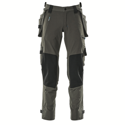 Mascot Advanced 17031 Water-Repellent Stretch Holster Pocket Work Trouser Dark Anthracite - KNEE PAD TROUSERS