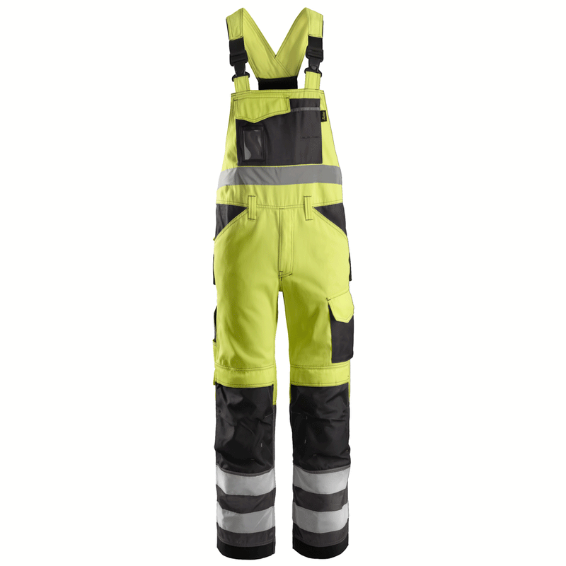 Snickers 0113 Hi-Vis Bib & Brace Trousers, Class 2 Various Colours - Business & Industrial > Work Safety Protective Gear HI-VIS OVERALLS