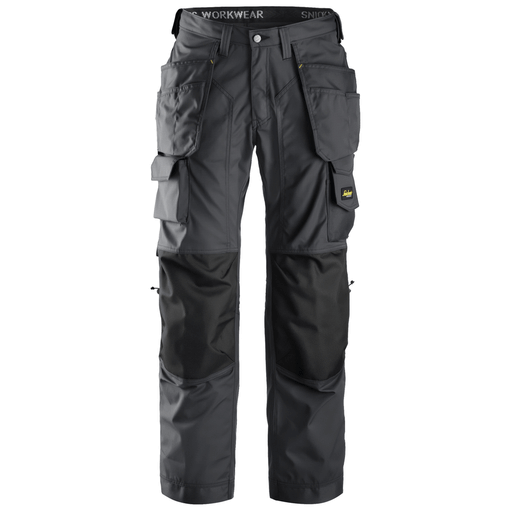 Snickers 3223 Floorlayer Holster Pocket Trousers, Rip-Stop Steel Grey/Black - KNEE PAD TROUSERS