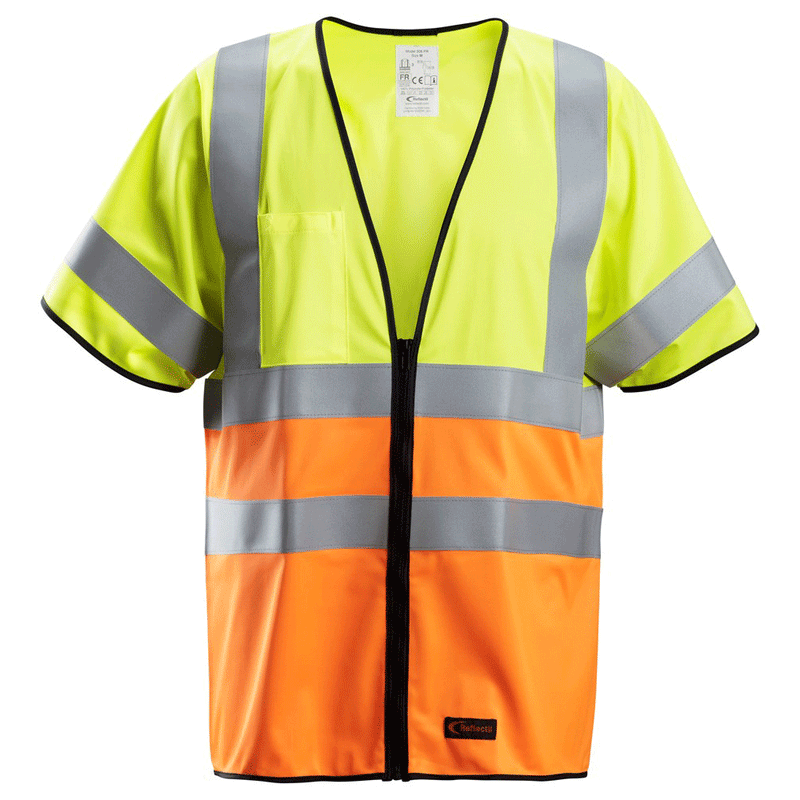 Snickers 4361 ProtecWork, Flame Retardant Hi-Vis Vest, Class 3 Various Colours - FLAME RETARDANT SHIRTS
