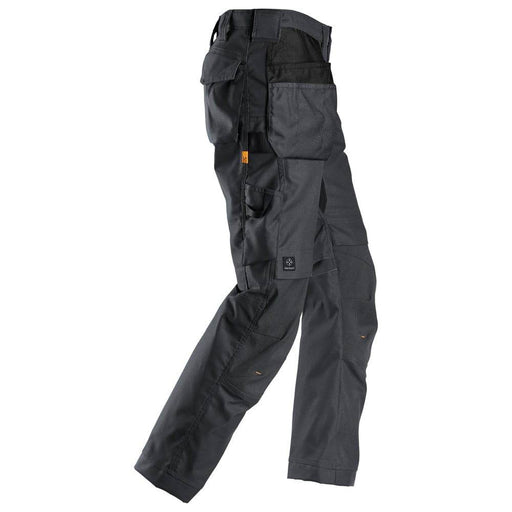 Snickers 6224 AllroundWork, Canvas+ Stretch Work Trousers+ Holster Pockets Steel Grey - KNEE PAD TROUSERS
