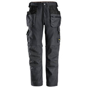 Snickers 6224 AllroundWork, Canvas+ Stretch Work Trousers+ Holster Pockets Steel Grey - KNEE PAD TROUSERS