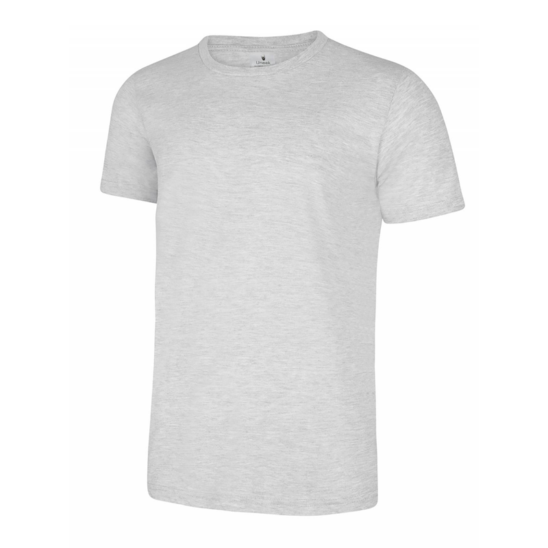 Uneek Olympic UC320 Heather Grey Unisex Work T-Shirts - PLAIN T-SHIRTS