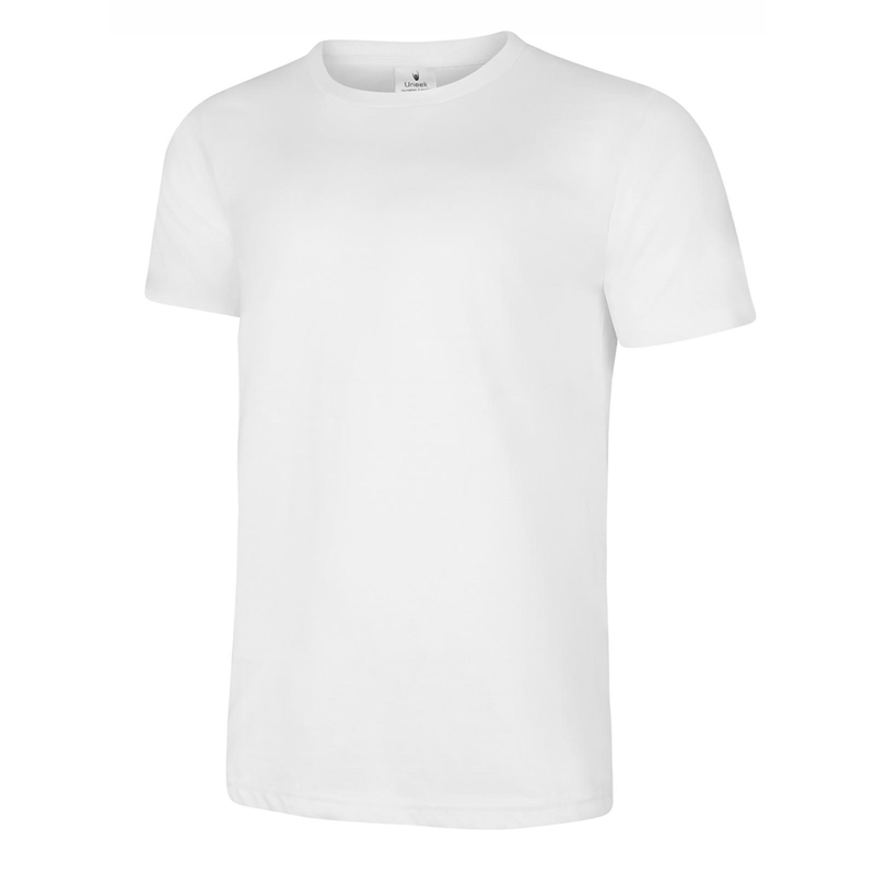 Uneek Olympic UC320 White Unisex Work T-Shirts - PLAIN T-SHIRTS