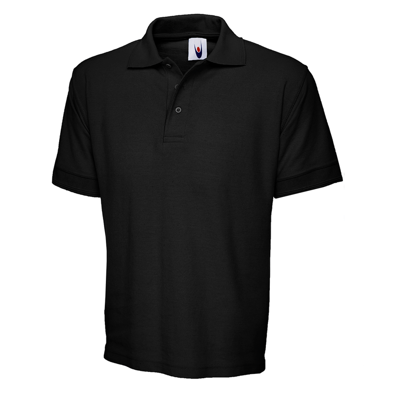 Uneek UC102 Heavyweight Polo Shirt - PLAIN POLO SHIRTS Black
