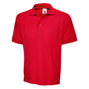 Uneek UC102 Heavyweight Polo Shirt - PLAIN POLO SHIRTS Red