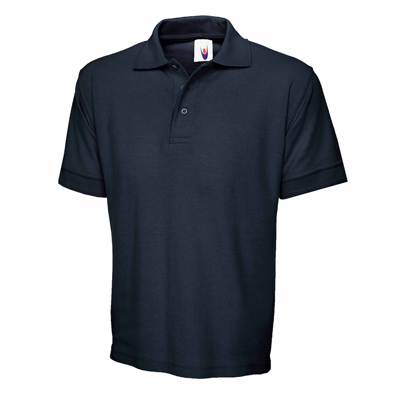 Uneek UC104 Heavyweight Cotton Navy Unisex Work Polo Shirt - PLAIN POLO SHIRTS