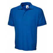 Uneek UC104 Heavyweight Cotton Royal Blue Unisex Work Polo Shirt - PLAIN POLO SHIRTS
