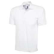 Uneek UC104 Heavyweight Cotton White Unisex Work Polo Shirt - PLAIN POLO SHIRTS