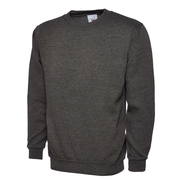 Uneek UC203 Classic Comfy Smart Charcoal Grey Work Sweatshirt Jumper - PLAIN SWEATSHIRTS