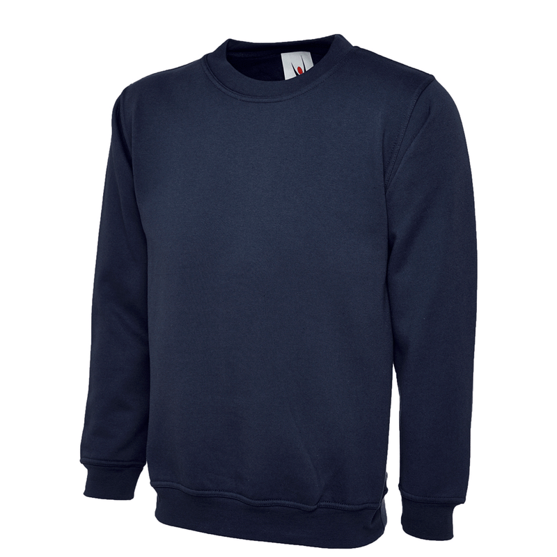 Uneek UC203 Classic Comfy Smart Navy Work Sweatshirt Jumper - PLAIN SWEATSHIRTS