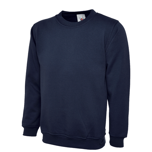 Uneek UC203 Classic Comfy Smart Navy Work Sweatshirt Jumper - PLAIN SWEATSHIRTS