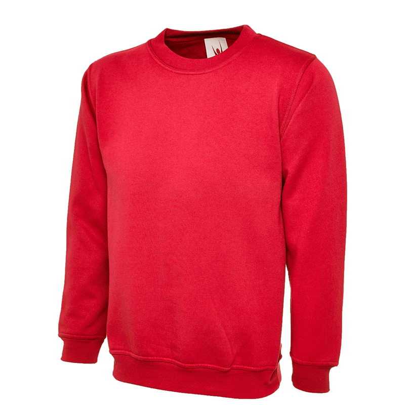 Uneek UC203 Classic Red Unisex Work Sweatshirt Jumper More Colours - PLAIN SWEATSHIRTS