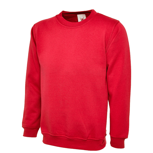 Uneek UC203 Classic Red Unisex Work Sweatshirt Jumper More Colours - PLAIN SWEATSHIRTS
