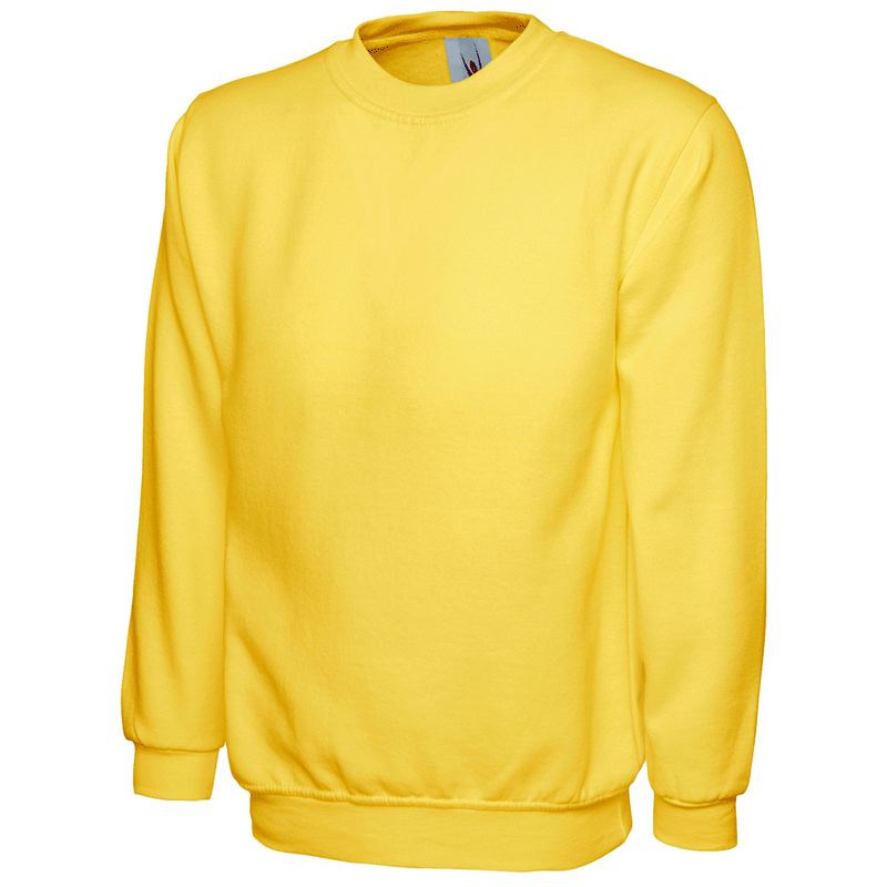 Uneek UC203 Classic Yellow Unisex Work Sweatshirt More Colours - PLAIN SWEATSHIRTS