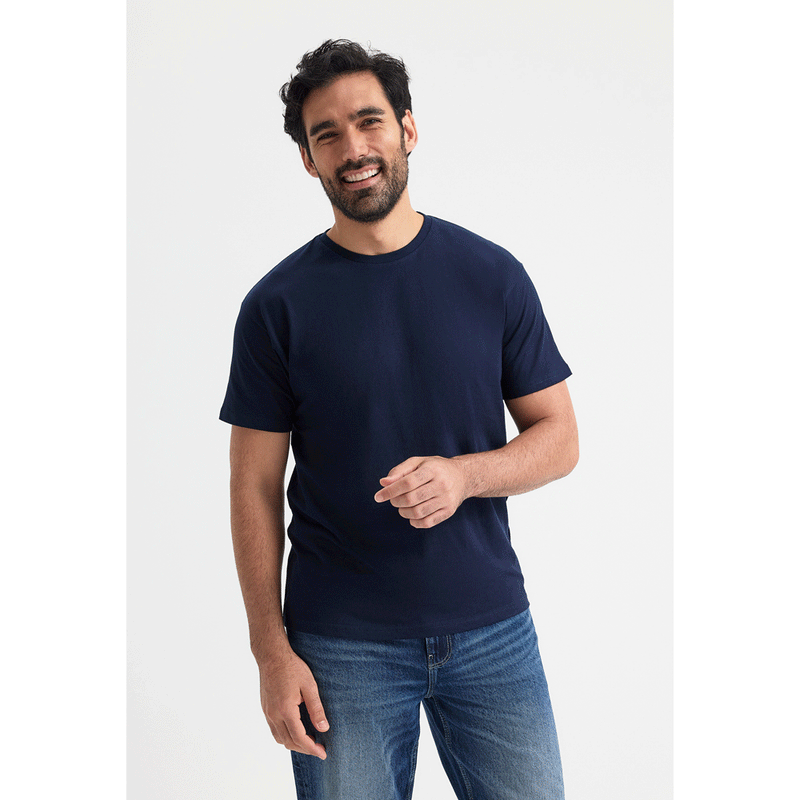 Uneek UC302 Heavyweight Navy Unisex Work T-Shirt - PLAIN T-SHIRTS