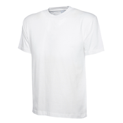 Uneek UC302 Heavyweight White Unisex Work T-Shirt - PLAIN T-SHIRTS