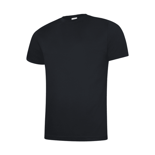 Uneek UC315 Ultra Cool Wicking Black Unisex Work T-Shirt - PLAIN T-SHIRTS