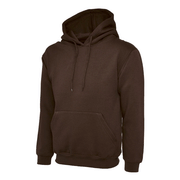 Uneek UC502 Classic Brown Work Hooded Sweatshirt - PLAIN HOODIES