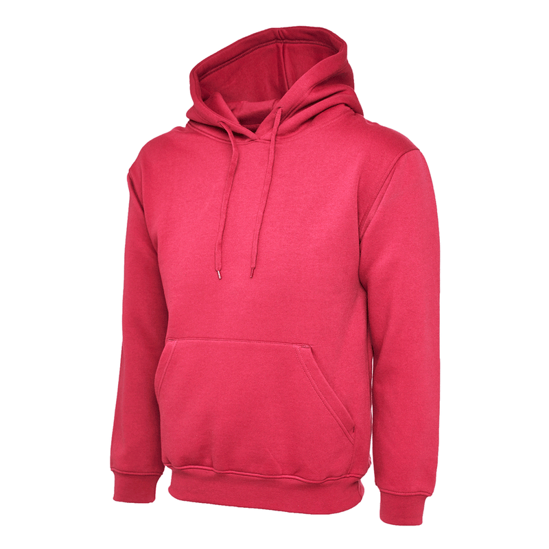 Uneek UC502 Classic Hooded Sweatshirt More Colours - PLAIN HOODIES Hot Pink