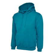 Uneek UC502 Classic Hooded Sweatshirt More Colours - PLAIN HOODIES Jade - Blue Aqua
