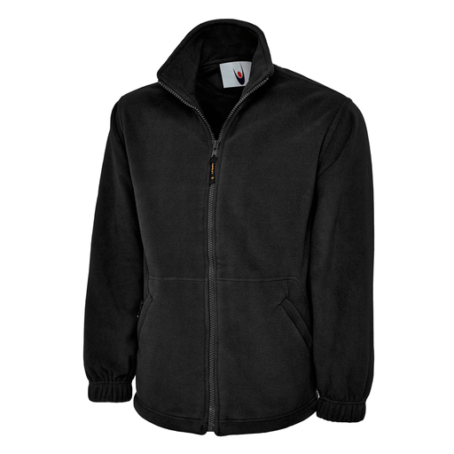 Uneek UC604 Classic Black Unisex Full Zip work Fleece Jacket - PLAIN FLEECES