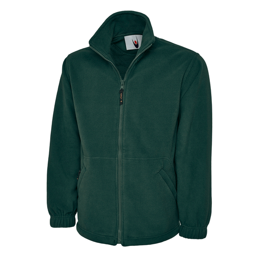 Uneek UC604 Classic bottle green unisex work Full Zip Fleece Jacket - PLAIN FLEECES