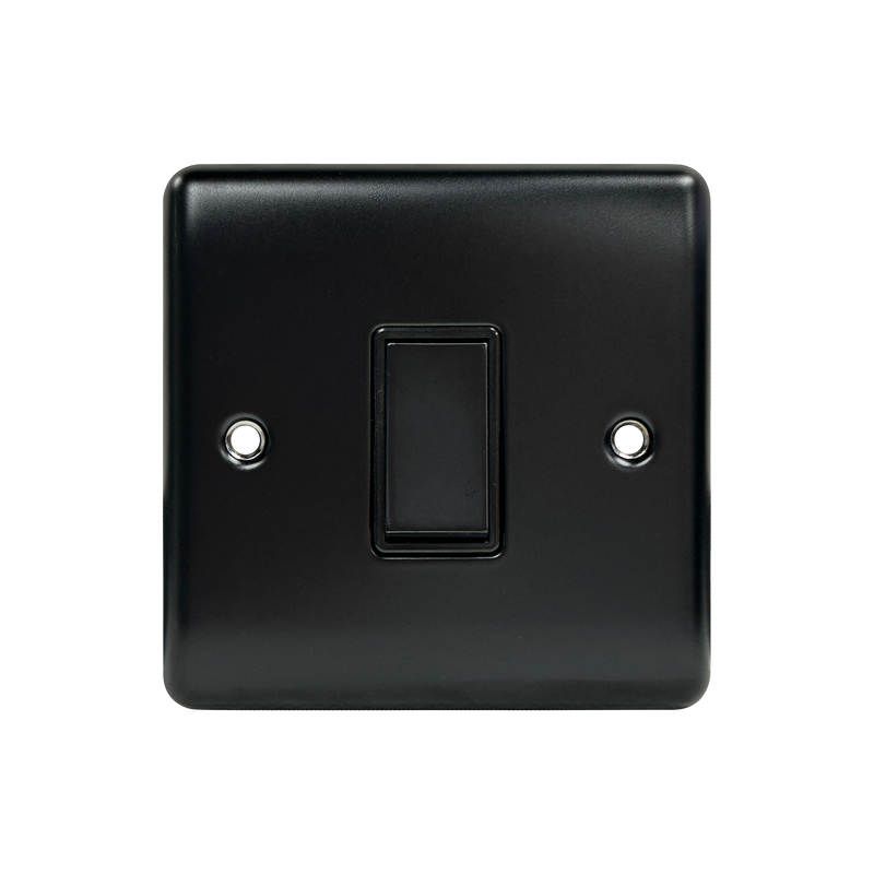 Caradok 1G Intermediate 10A Switch Matt Black - Caradok - The Curve - Matt Black