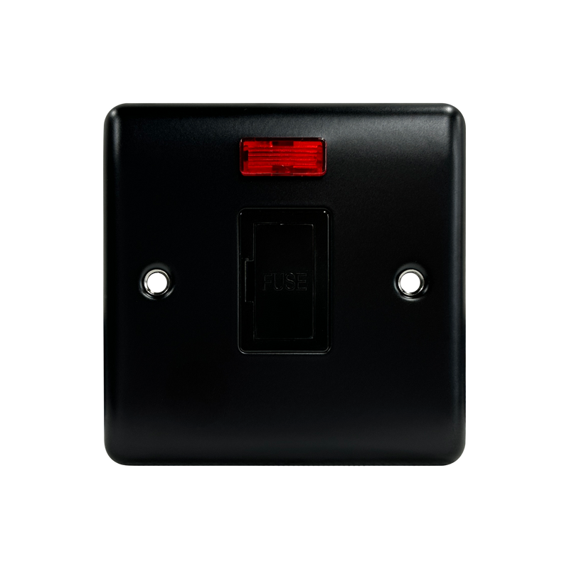 Caradok 13A Unswitched Spur c/w Neon Matt Black - Caradok - The Curve - Matt Black