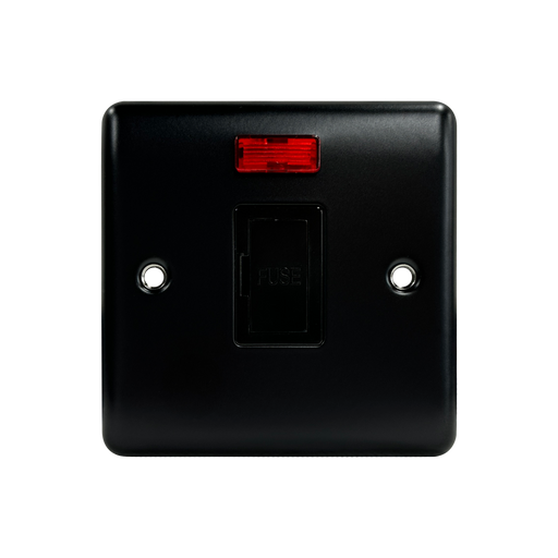 Caradok 13A Unswitched Spur c/w Neon Matt Black - Caradok - The Curve - Matt Black