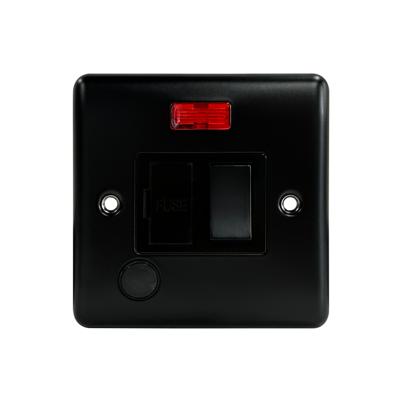 Caradok 13A Switched Spur c/w Neon + FO Matt Black - Caradok - The Curve - Matt Black