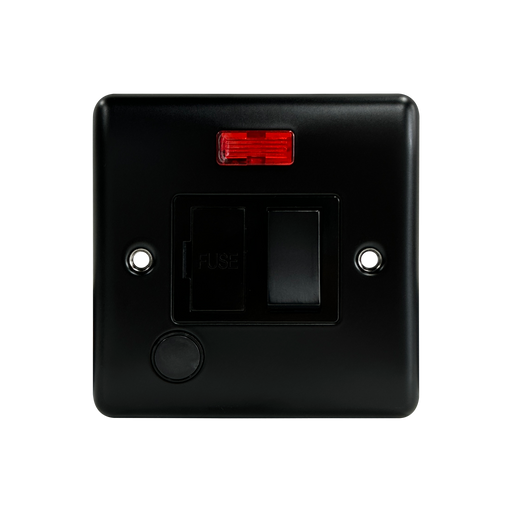 Caradok 13A Switched Spur c/w Neon + FO Matt Black - Caradok - The Curve - Matt Black