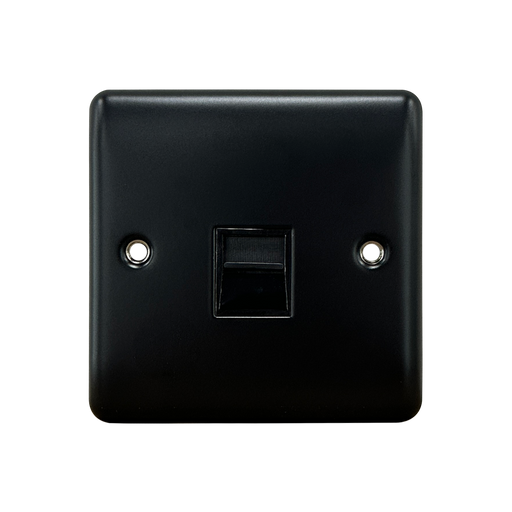 Caradok 1G Secondary Telephone Socket Matt Black - Caradok - The Curve - Matt Black