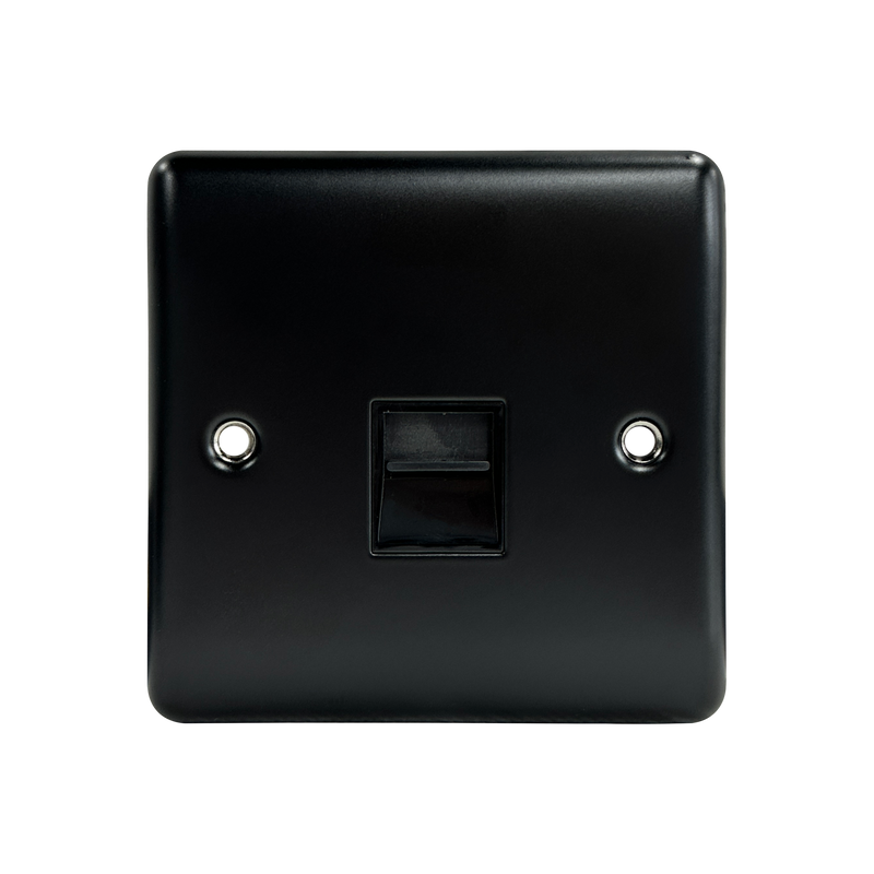 Caradok 1G Master Telephone Socket Matt Black - Caradok - The Curve - Matt Black