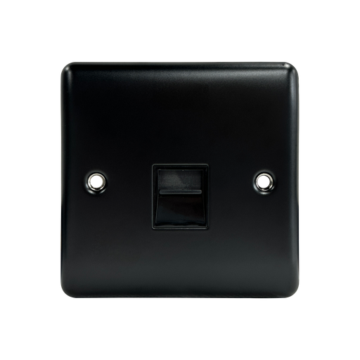 Caradok 1G Master Telephone Socket Matt Black - Caradok - The Curve - Matt Black