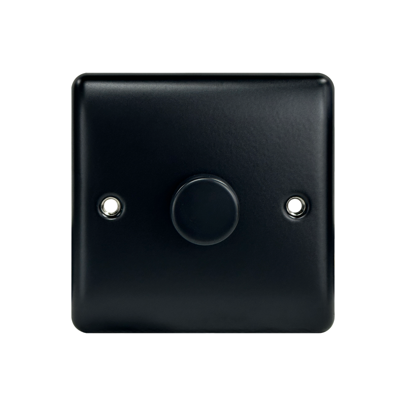 Caradok 1G LED Dimmer Matt Black (Max 100W) - Caradok - The Curve - Matt Black
