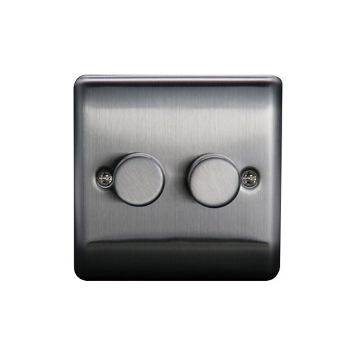 Caradok 2G LED Dimmer Brushed Chrome (Max 100W) - Caradok - The Curve - Brushed Steel