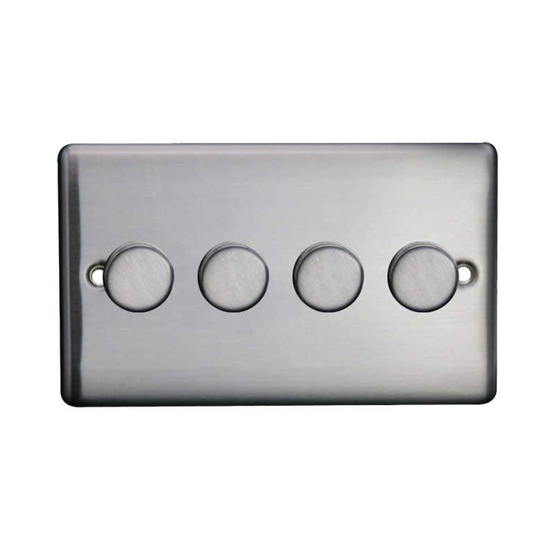 Caradok 4G LED Dimmer Brushed Chrome (Max 100W) - Caradok - The Curve - Brushed Steel