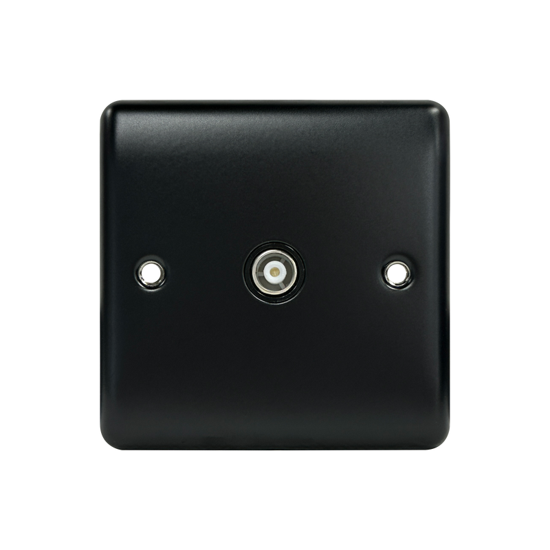 Caradok 1G Coax Socket Matt Black - Caradok - The Curve - Matt Black